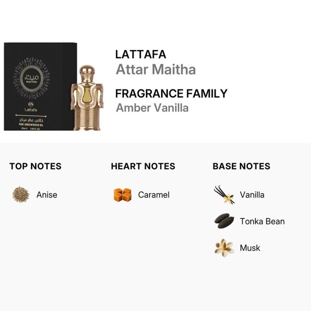 Maitha By Lattafa Pure Concentrated Oil 20ml Unisex Brand New Sealed - Picture 2 of 8